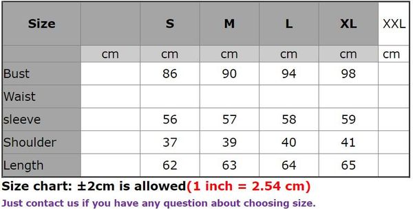 Womens Suit Size Chart