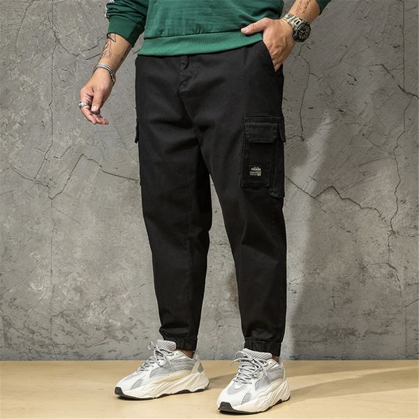 

2018 autumn new men's plus size jeans fashion casual hip hop loose denim jeans black blue trousers harem pants#g4