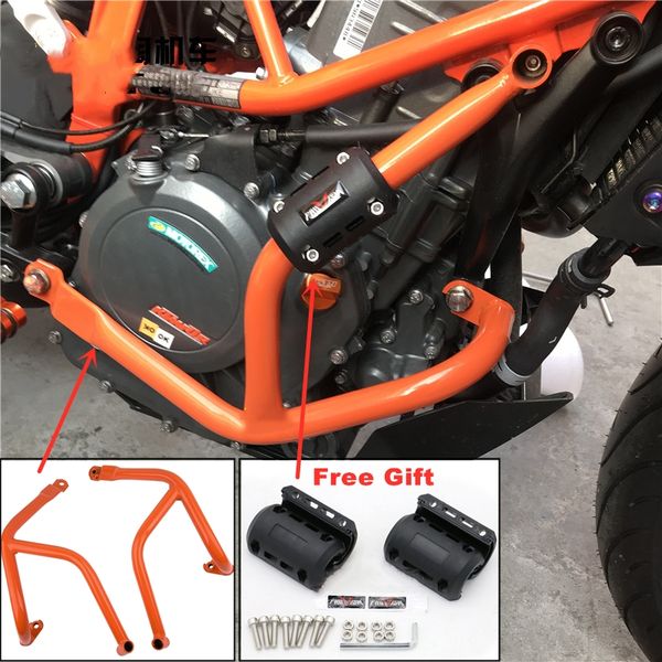 

duke 390 250 motorcycle accessories crash bar frame engine protection guard bumper for duke390 duke250 2017 2018 with block