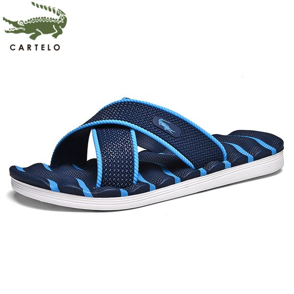 

cartelo sandals flip flops bathroom bath sandals men and women home soft bottom beach men, Black
