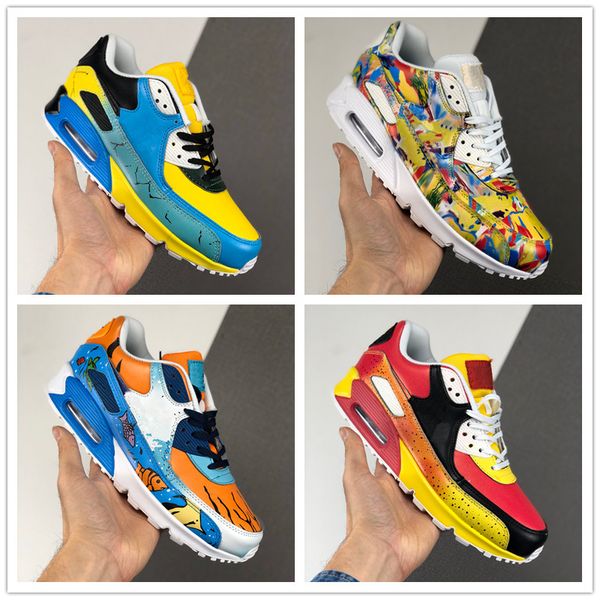 

2020 new cushion classic retro running shoes for mens red black green yellow white blue sports sneakers fashion designer jogging size 40-45