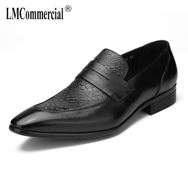 

genuine leather business men shoes,men dress shoes cowhide mens luxury shoes men designer spring and autumn, Black