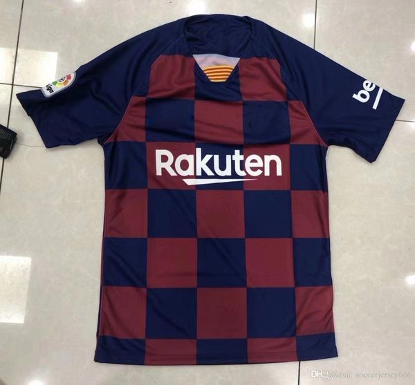 

2019 #10 messi #17 griezmann home soccer jersey 19/20 football shirt sports jersey customized uniforms size s-4xl drop shipping, Black;yellow