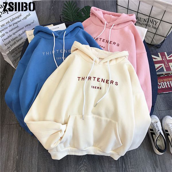 

мода ины плюс бархатные толстовки с капюшоном толстовка толстовки зимы женщин нового harajuku случайного свободный большого размером свободн, Black