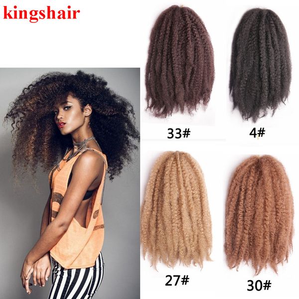2020 18 Inch Marley Braids Hair Extension Ombre Burgundy Brown
