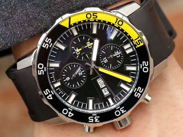 

new aquatimer family watch sport watch swiss automatic mechanical 28800 vph annual calendar sapphire super luminous water resistant, Slivery;brown