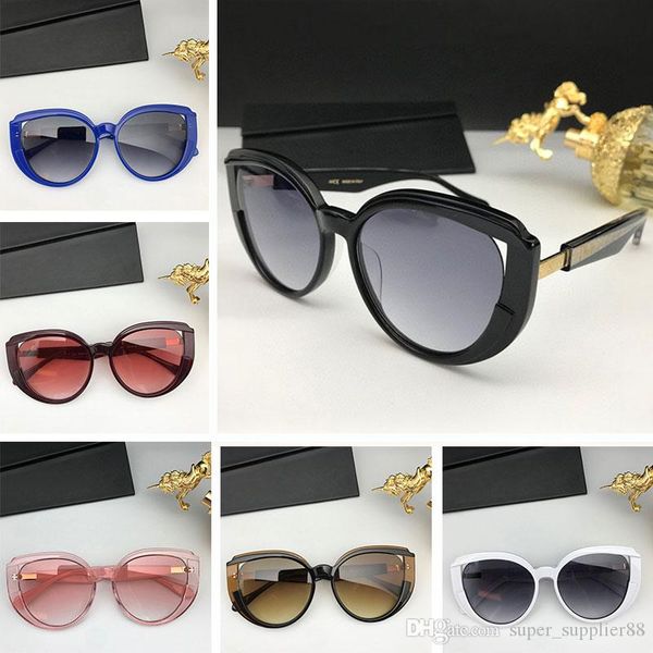 

солнцезащитные очки для женщин популярного модельера goggle защита дизайнера uv cat eye кадры верхнего качества приходят с пакетом cd6031, White;black