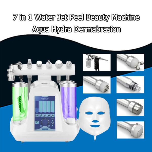 Hydro Microdermoabrasione 5 6 7 In 1 Cold Hammer Bio Rf Water Hydra Dermoabrasione Macchina per la pulizia dei pori per la cura della pelle del viso per uso spa