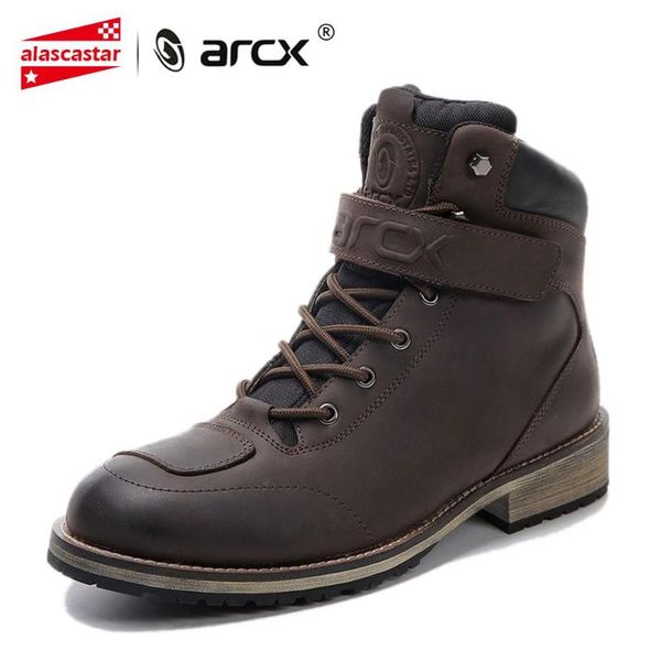 

arcx motorcycle boots waterproof leather motocross boots men moto vintage ankle motorcycle outdoor travel shoe
