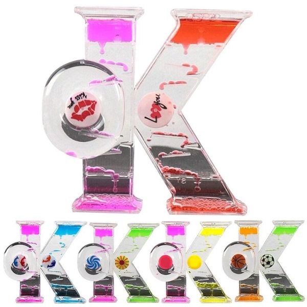 

ok design double color moving drip oil hourglass floating liquid bubble timer acrylic sand clock home office desk decor ornament