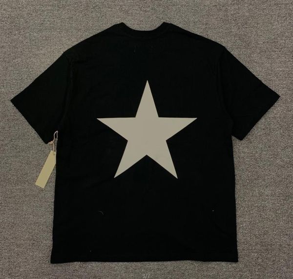 

Luxury Mens T shirts O-neck Stars Tops Tees Fashion Short Sleeved Mens Shirts Pentagram Loose Clothing