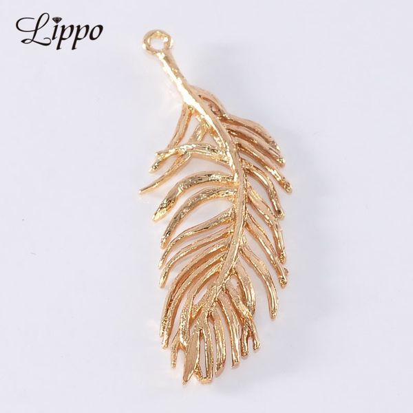 

10pcs 13mm*39mm 24k gold color plated nuture stripe tree leaf charms metal copper pendants, Bronze;silver