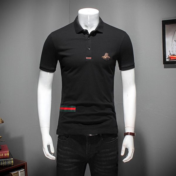 

Европейская и Американская Мода Лето Новый Отворот С Коротким Рукавом мужская Ру