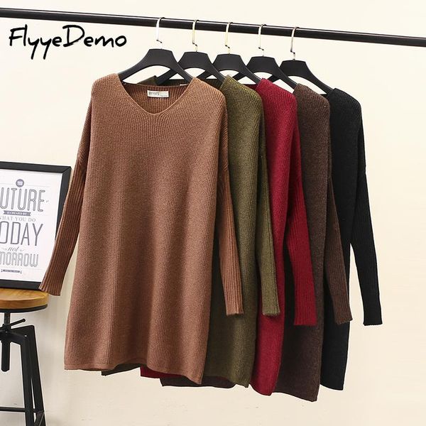 

pullover women 2019 harajuku autumn solid long pullover sweater casual loose batwing knitted sweater ladies jumpers sweaters, White;black