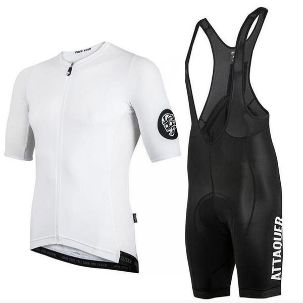 

attaque race cycling jersey 2020 summer aero short sleeve cycling and bottom riding suit manga corta ropa ciclismo de verano, Black;blue