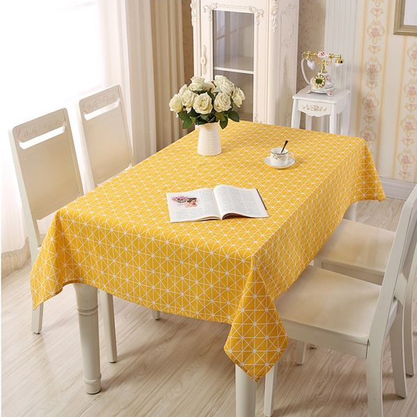 

cotton and linen tablecloth simple pastoral lattice home geometric rectangular coffee table tablecloth