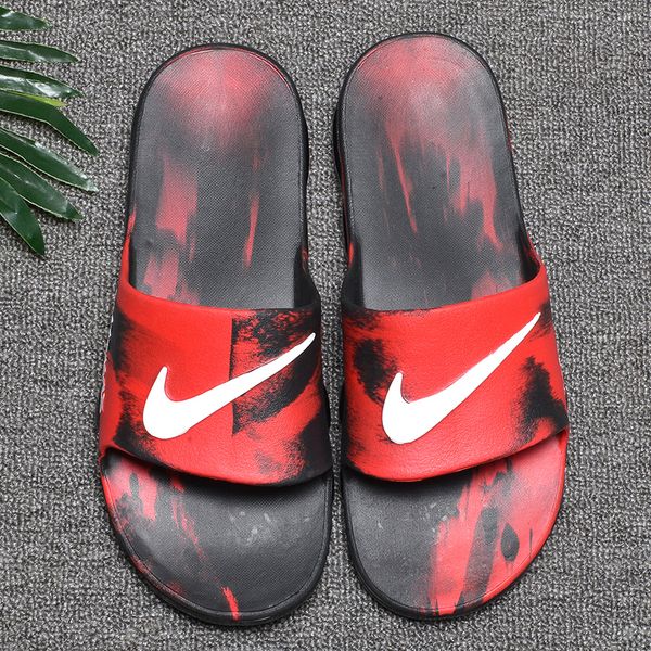 

wholesale summer men breathable comfortable slippers with air cushion brand designer slides soft sandals s1ze 40-45, Black