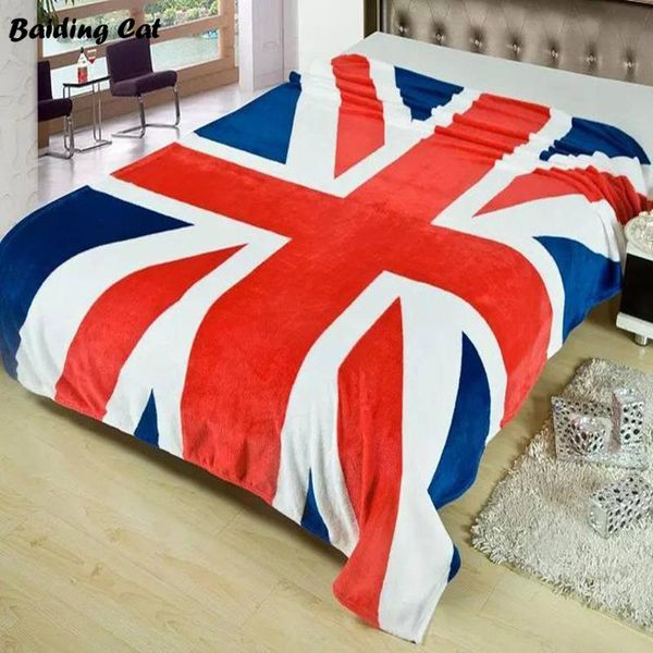 

new union jack british uk flag blanket us flag blankets plush fleece blanket bed throw on the bed/sofa/car canada 150x200cm