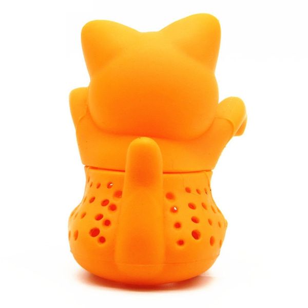 

1 шт cute cat силиконовые чай infuser многоразовый сито с падения tray чай шарика herbal специй фильтр высокого качества чайные инструменты
