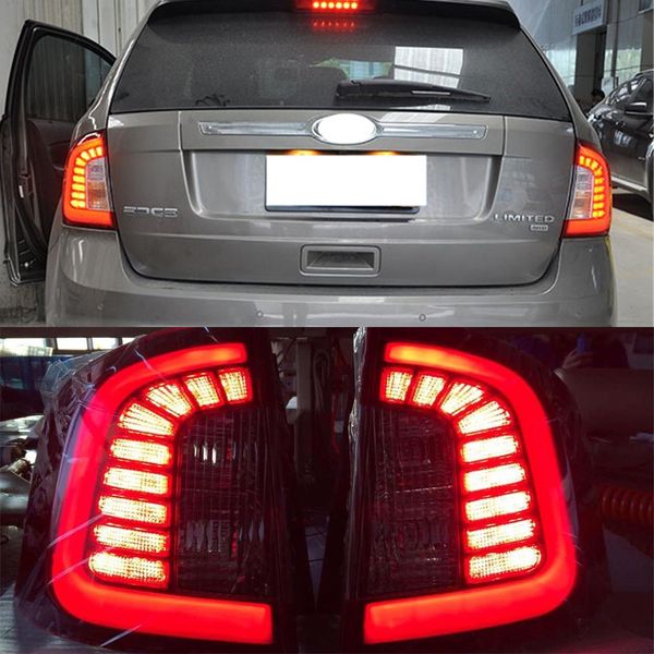 1 Pair Araba LED Kuyruk Lambası Ford Edge 2011 2012 2013 2013 için 2013 Taillights Arka Işıklar Araba Styling Sis Lambası DRL Tak ve Oyun