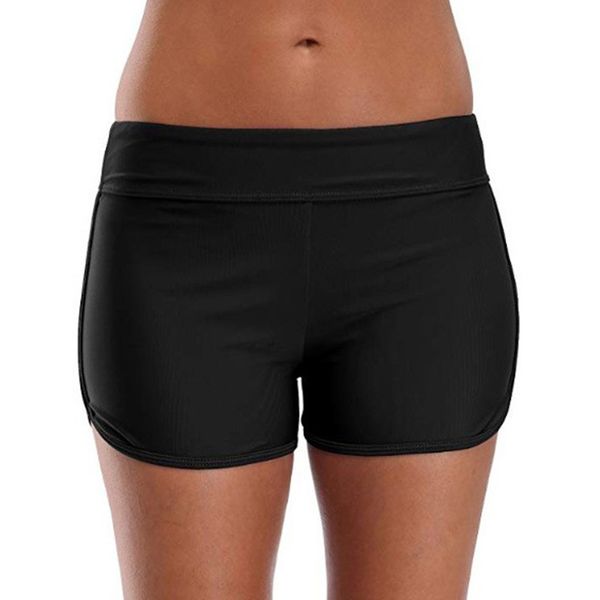 

women's casual slim high rise swim shorts bikini bottoms relaxed beach party