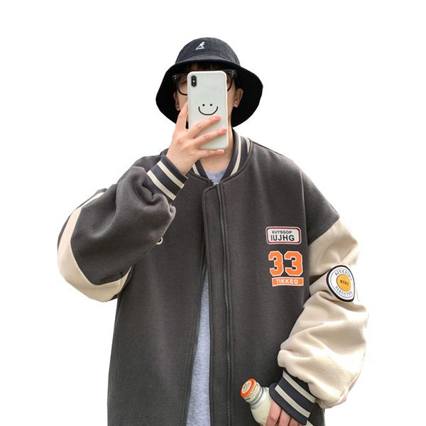 

весенний прилив мужского пальто корейская диких свободная одежда ins бренд tide harajuku стиля кардиган куртка порт движение ветров, Black;brown