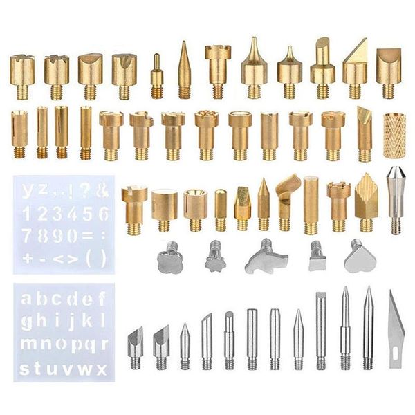 

57pcs/set electric soldering iron tips excellent steel manufacturing technology wood burning pen tip carving stencil tool