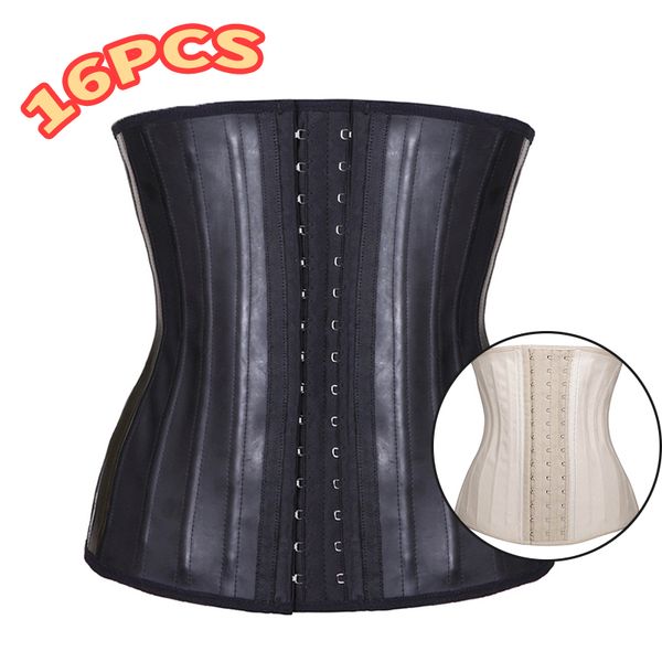 

16pcs 25 сталь boned талии cincher латексная корсета, Black;white