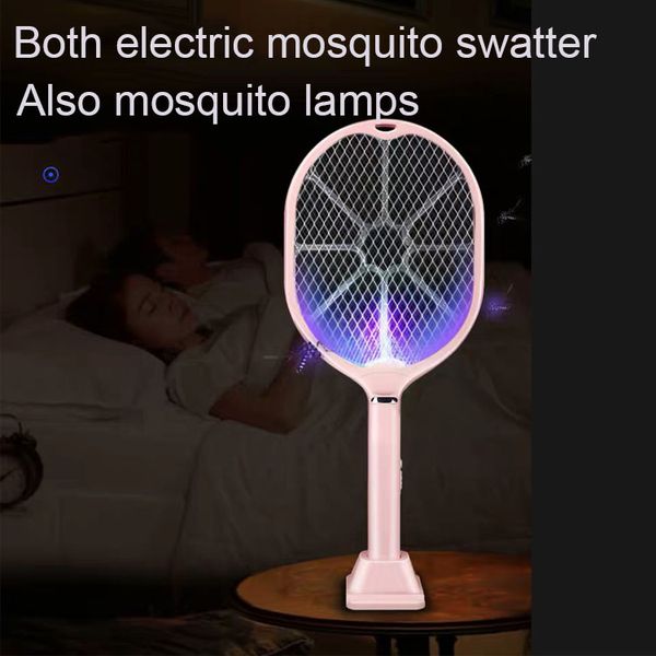 

rechargeable electric swatter pest control insect bug bat wasp fly mosquito killer with led lighting electric mosquito swatter