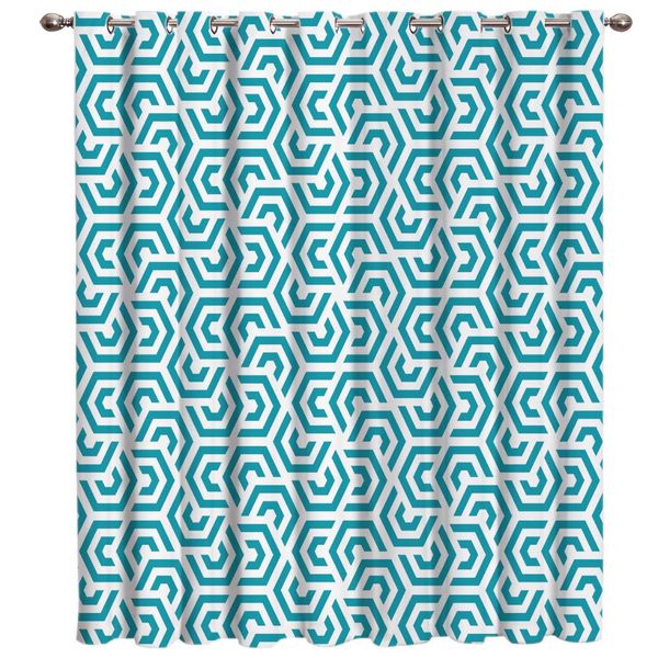 

repeating hexagonal pattern room curtains large window living room bathroom outdoor kitchen bedroom fabric indoor kids swag wind