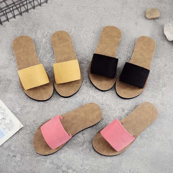 

women summer slippers indoor outdoor comfy beauty flip-flop beach slippers shoes fashion non-slip plush slides casual, Black
