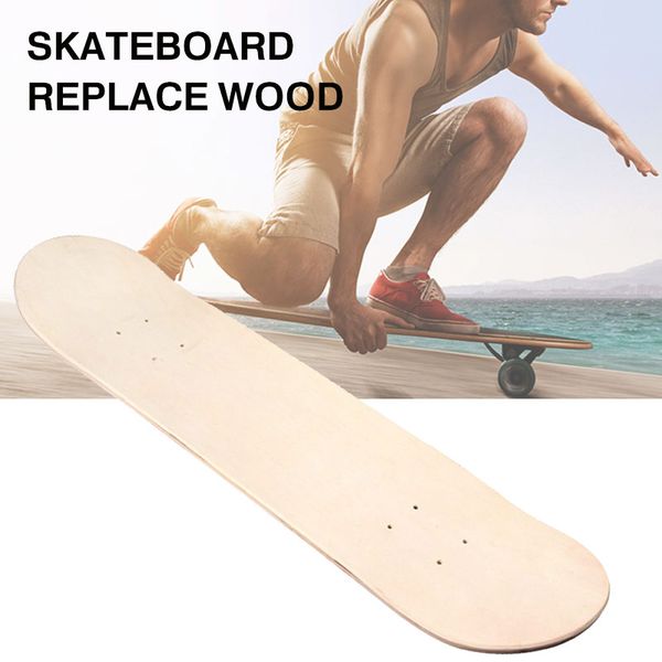 

8 inch contest natural double concave deck simple sports crafts blank skateboard decks replacement enjoyment accessories