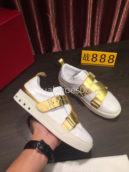

2019 luxury designer men women the fashion casual shoes platform casual sneakers leather solid colors dress shoe e04