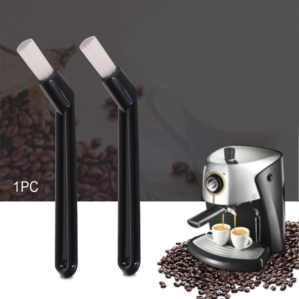 

portable black cleaning brush ergonomic non-slip plastic handle coffee machine nylon bristles kitchen practical tools home