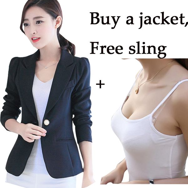

spring thin elegant jacket ladies long sleeve blaser outerwear women suit jackets wear female clothing womens and blouses, Black;brown