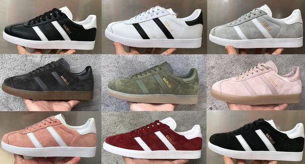

2019 men women casual suede gazelle black grey red lightweight walking hiking shoes 36-45