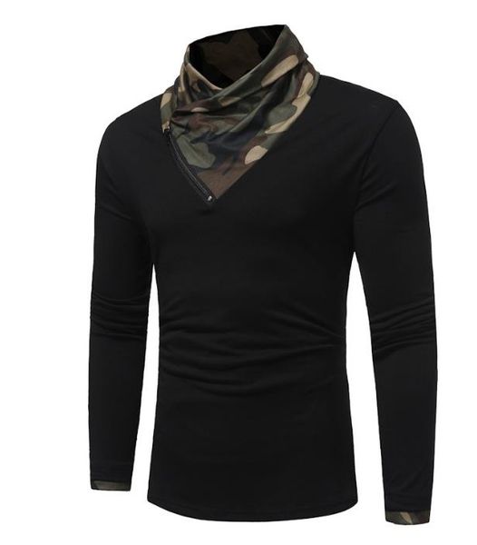 

camouflage long sleeve green m-xxxl teen clothing panelled sweatshirts spring fall winter white black fashion t-shirt mens addlo