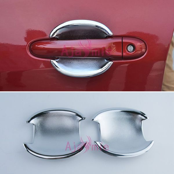 

for nissan juke door handle bowl insert trim 2011 2012 2013 2014 2015 2016 2017 abs 2pcs chrome detector car styling accessories