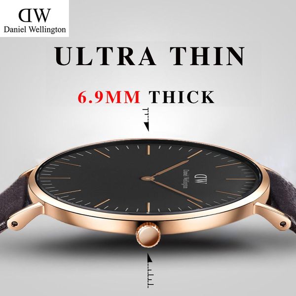 

New brand fa hion dw daniel wellington watche 40mm men watch for woman watche quartz bracelet wri twatche montre femme chri tma gift box