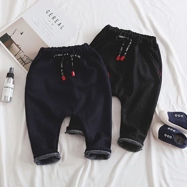 

детские брюки 2019 winter харлан брюки детские pp бархатных детская одежда оптом, Blue