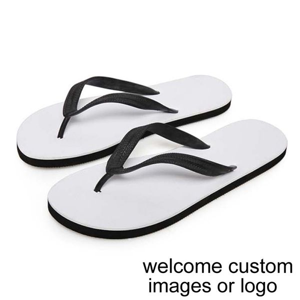 

customized summer fashion men's flip flops 3d dog footprint beach sandals for men flat slippers non-slip shoes sandals pantufa, Black
