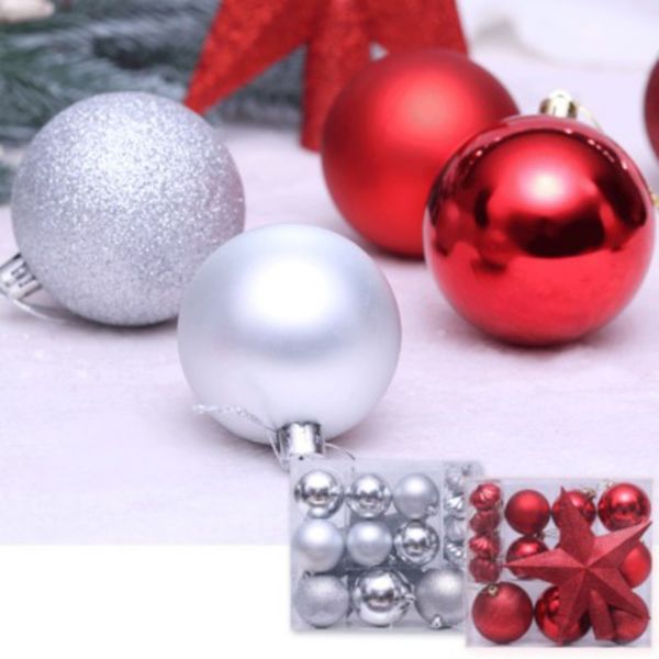 

20pcs christmas ball assorted pendant star balls ornament set holiday party hanging decorations bolas de navidad kerstballen