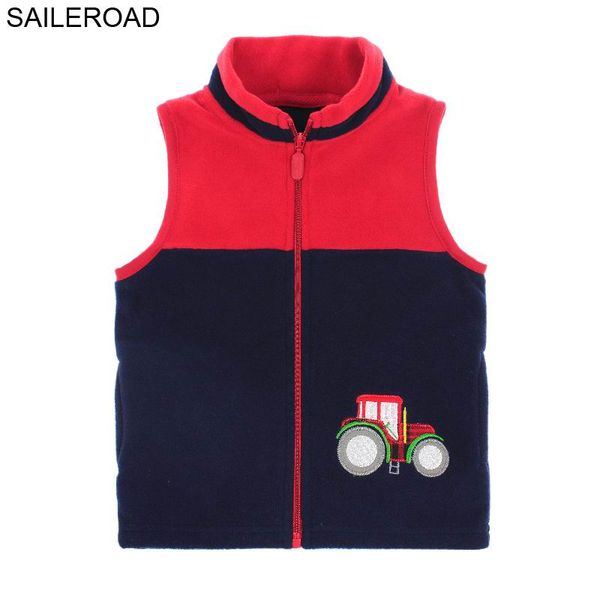 

saileroad тракторы вышивание мальчики жилет осень жилет для мальчика в школу мультфильм ракетно baby boy vest пальто весна девочек, Blue