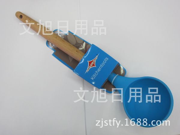 

spot supplies bang card wooden handle silica gel high temperature resistance a soup spoon
