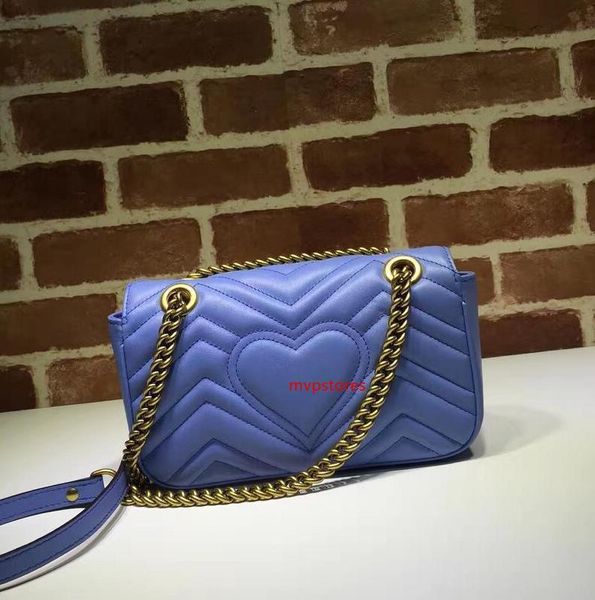 

2020 celebrity design heart cluth marmont shoulder bag women genuine leather crossbody messenger bag chain belt 446744