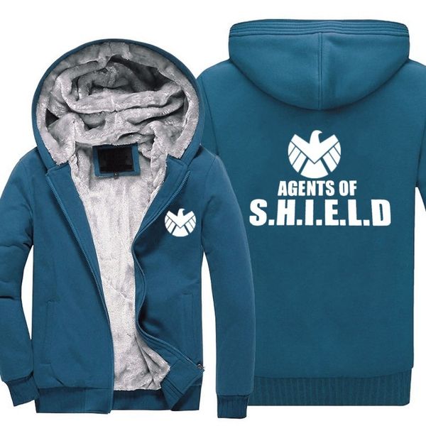 

мужское женское пальто для агентов щита s.h.i.e..d. куртка толстовки сгущать толстовка одежда повседневная, Black