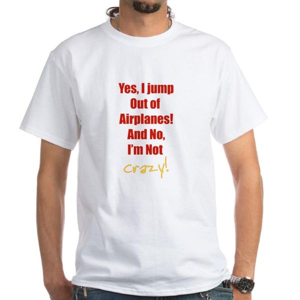 

men's t-shirts jump out of planes dark light t-shirt skydiving, White;black