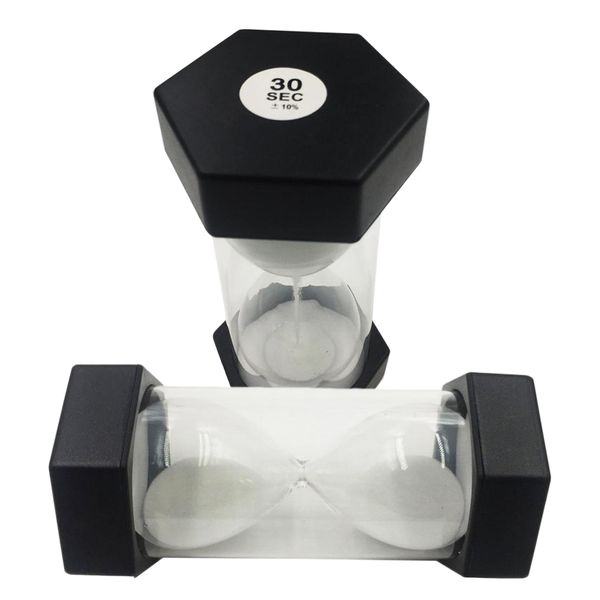 

set of 2 - 30 seconds sand timer cooking yoga clock hourglass hex decoration