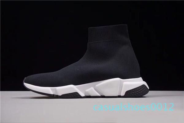 

new speed sock speed trainer shoes for men and women speed stretch-knit mid casual shoe size eur 36-47 c12, Black