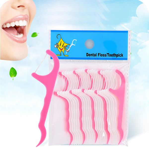 

plastic dental toothpick cotton floss toothpick stick for oral health table kitchen bar accessories tools 25pcs/set rra1711
